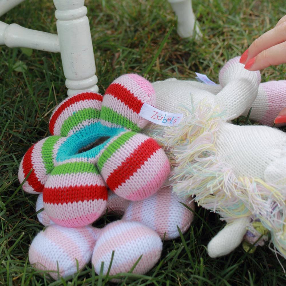 STAR KNIT RATTLE IN PINK