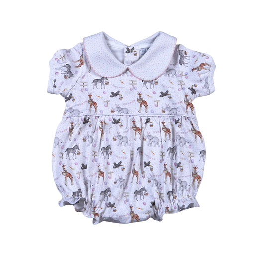 Baby Loren Hoppy Safari Short Sleeves Bubble- Girl - Persnickety Shop