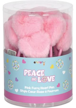 iScream Pink Furry Heart Pens - Persnickety Shop