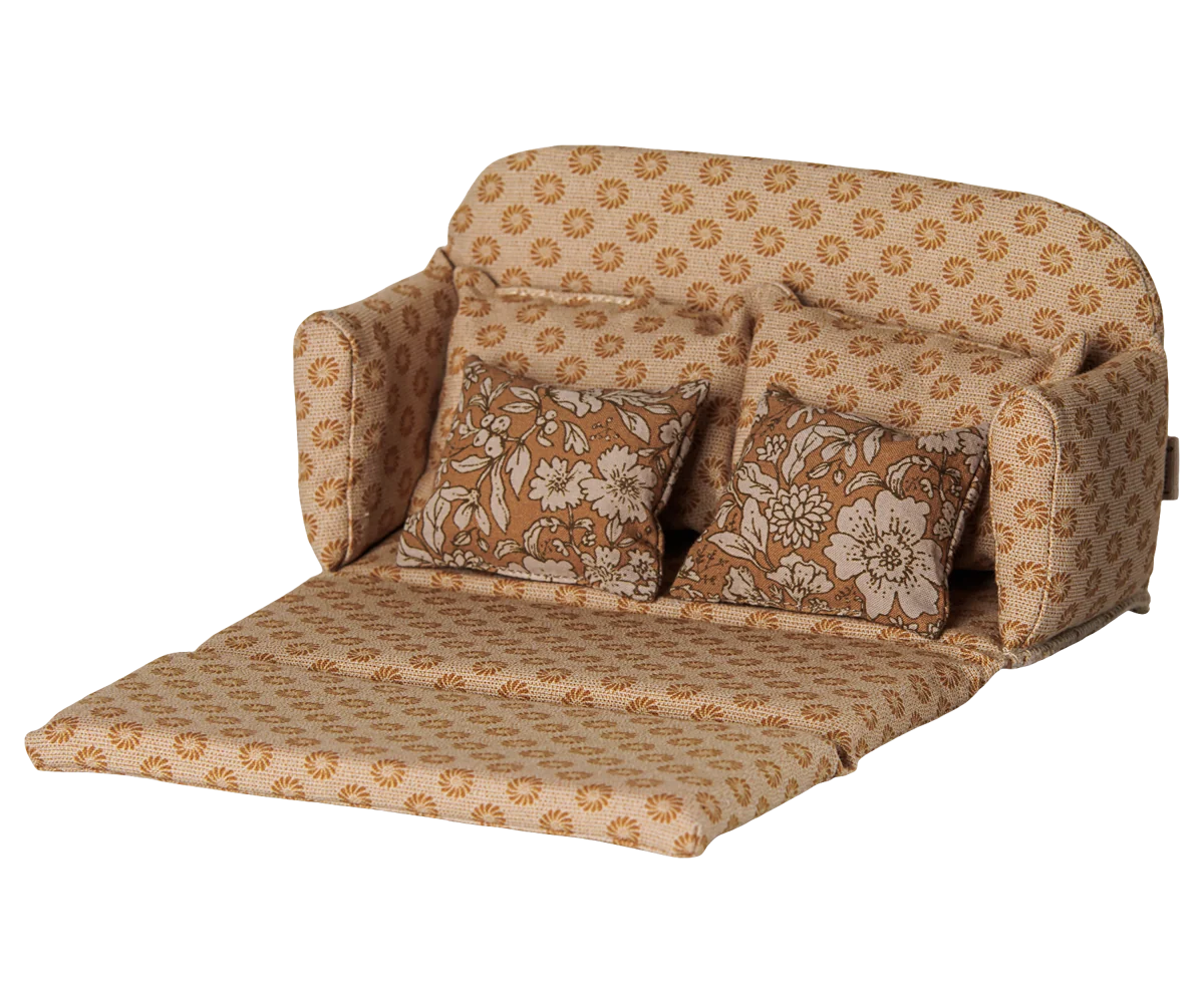 PREORDER Maileg NEW Sofa bed, Mouse, Large - Ocher