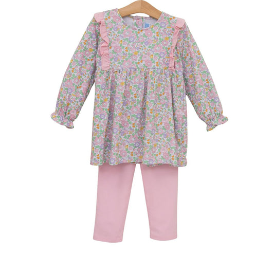 Trotter Street Kids Girl Autumn Blooms Pant Set