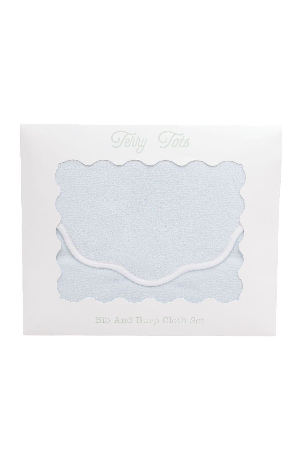 Terry Tots Bib & Burp – Blue Terry