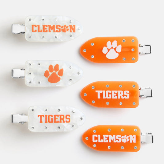 Clemson University Creaseless Hair Clip Set