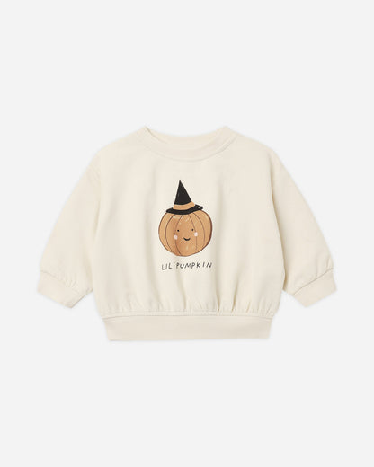Quincy Mae RELAXED FLEECE SWEATSHIRT LIL PUMPKIN