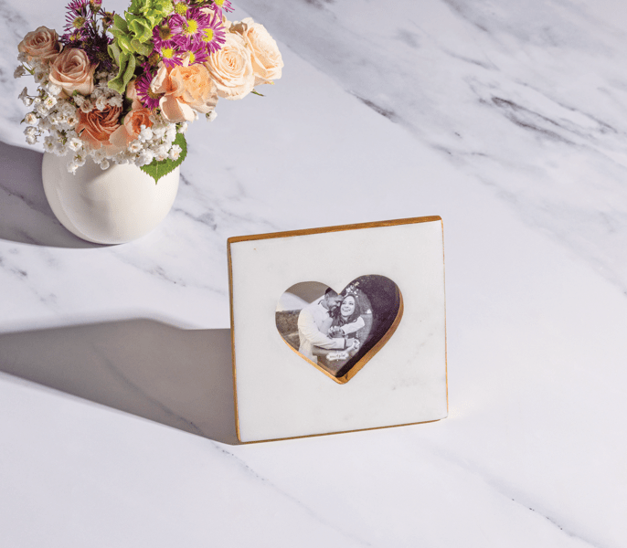 MARBLE HEART FRAME - Persnickety Shop