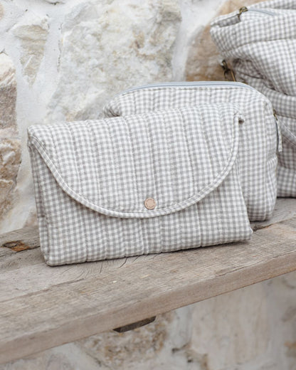 Diaper Bag + Changing Mat || Sage Gingham - Persnickety Shop
