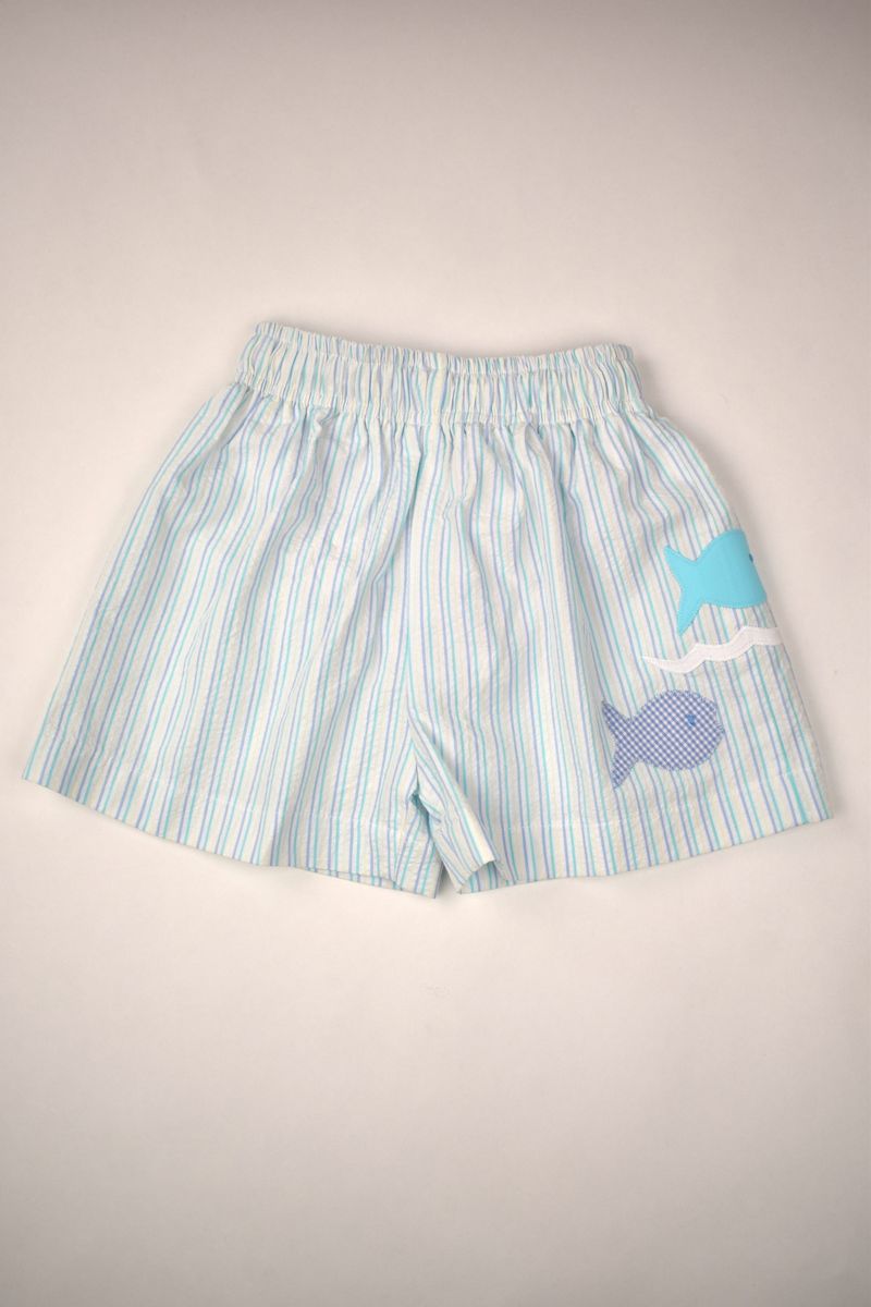 Seersucker Fish Appliqué Swim Collection – Boys & Girls by Funtasia Too!