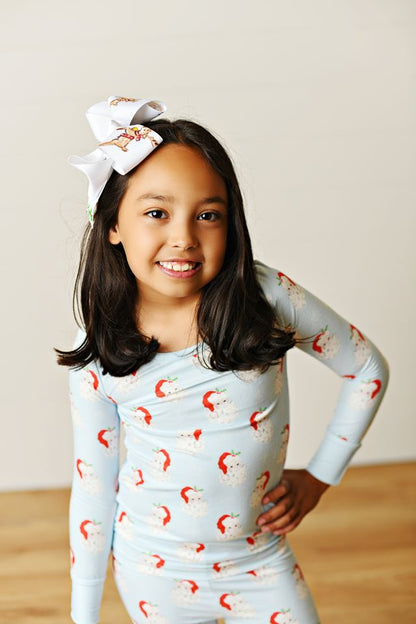 Swoon – Blue Santa Butterknit Pajama - Persnickety Shop
