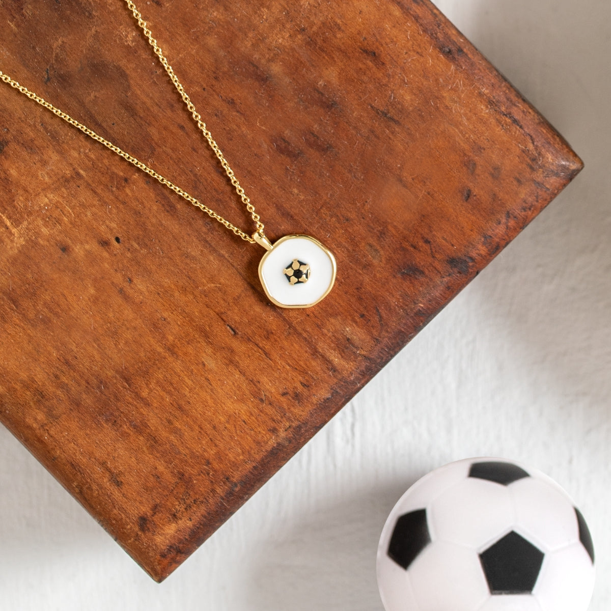 Goal!! Soccer Ball Pendant Necklace - Persnickety Shop