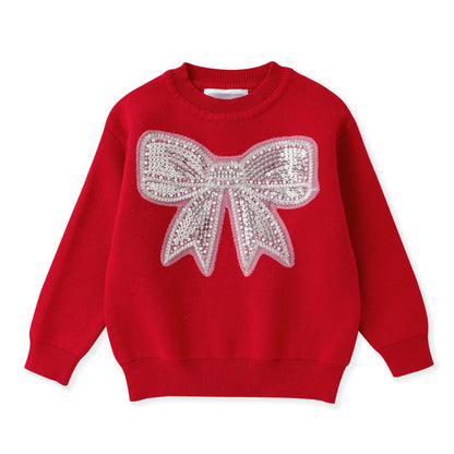 Lil Cactus *Pre-Order* Red Sweater with Glitter Bow