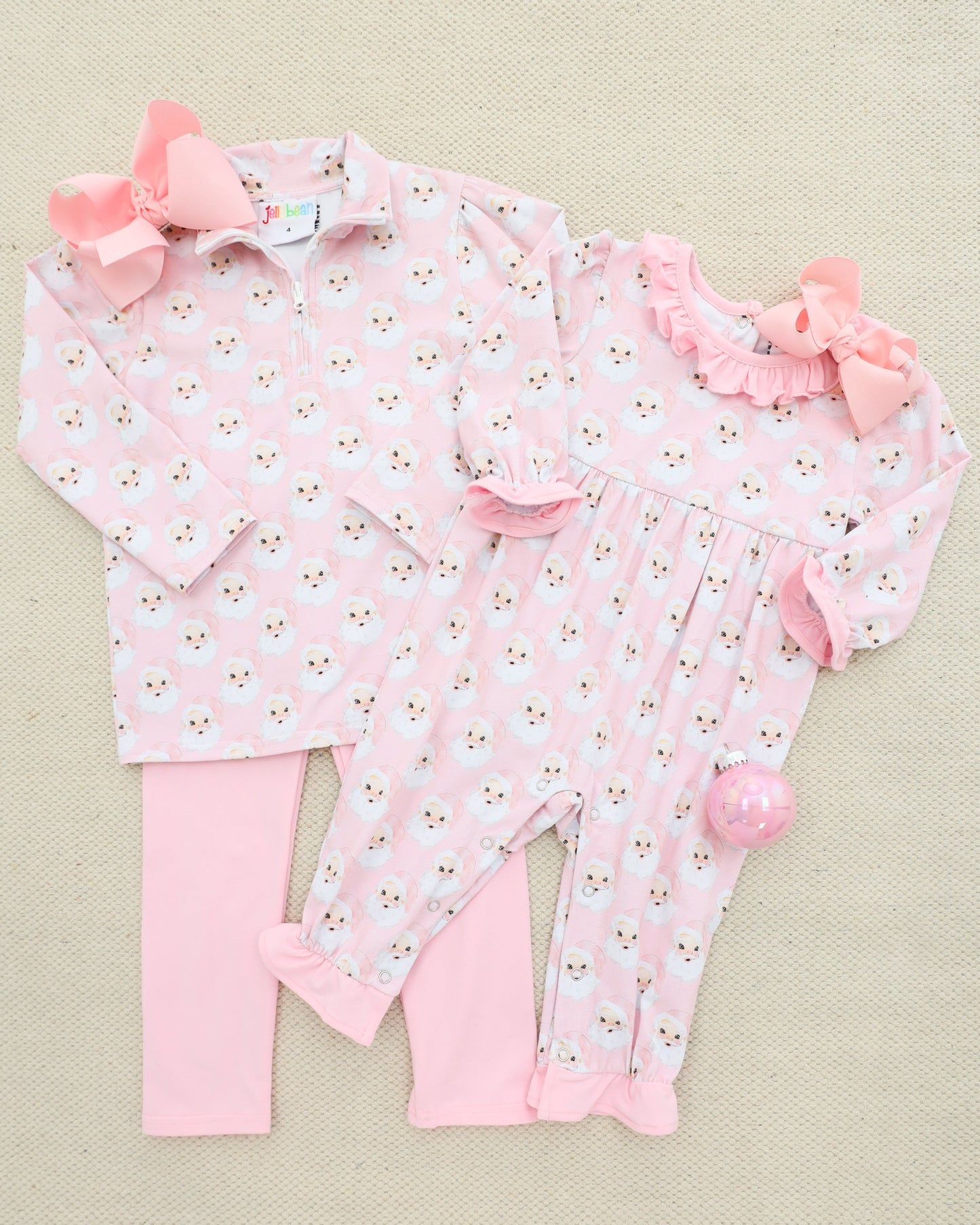 PRE-ORDER |Jolly Santa Pullover Pink Set  by Jellybeans Smock Candy - Persnickety Shop