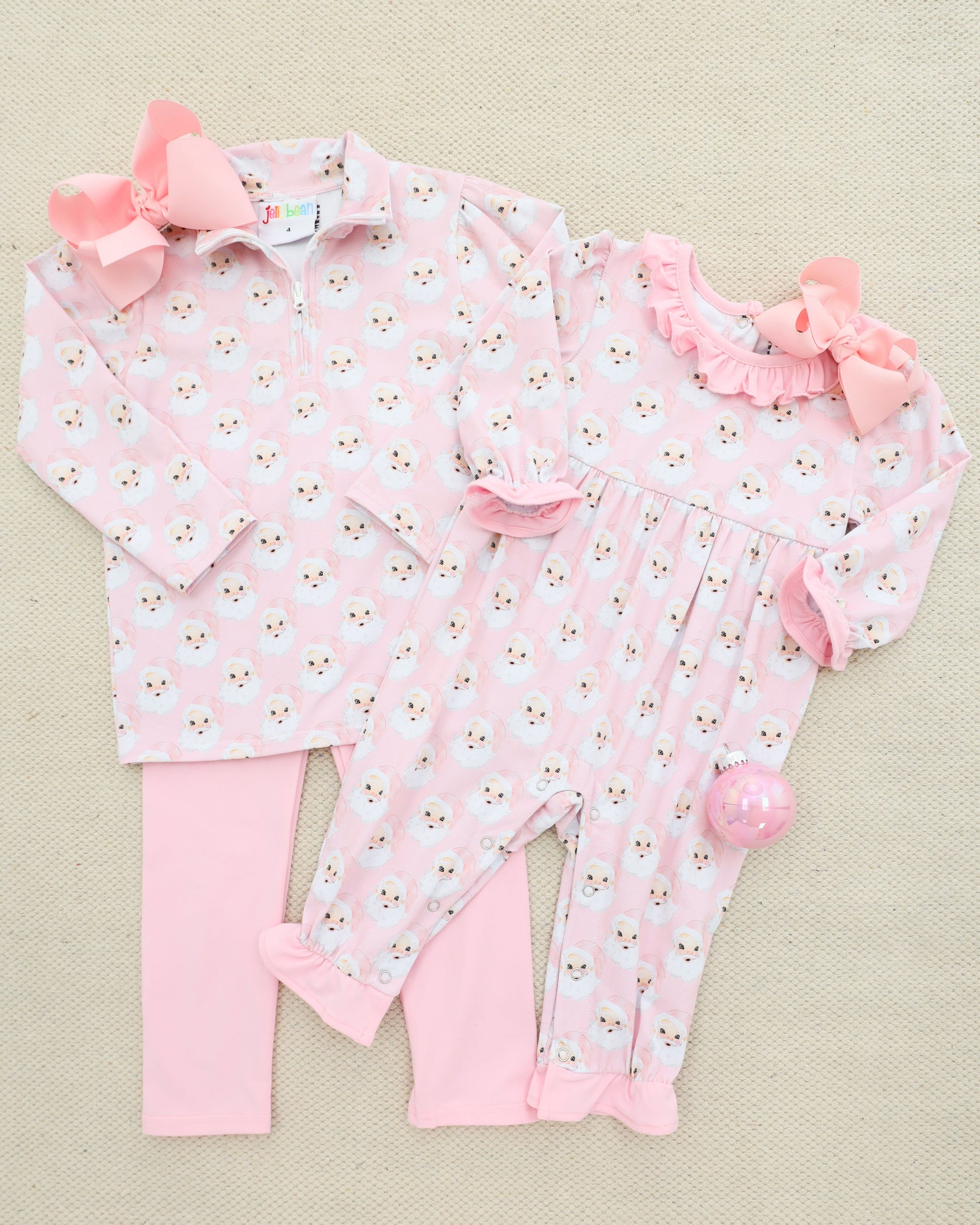 PRE-ORDER |Jolly Santa Pullover Pink Set  by Jellybeans Smock Candy - Persnickety Shop