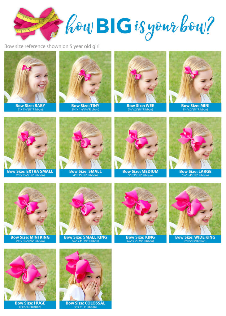 Tiny Classic Grosgrain Girls Hair Bow (Plain Wrap)