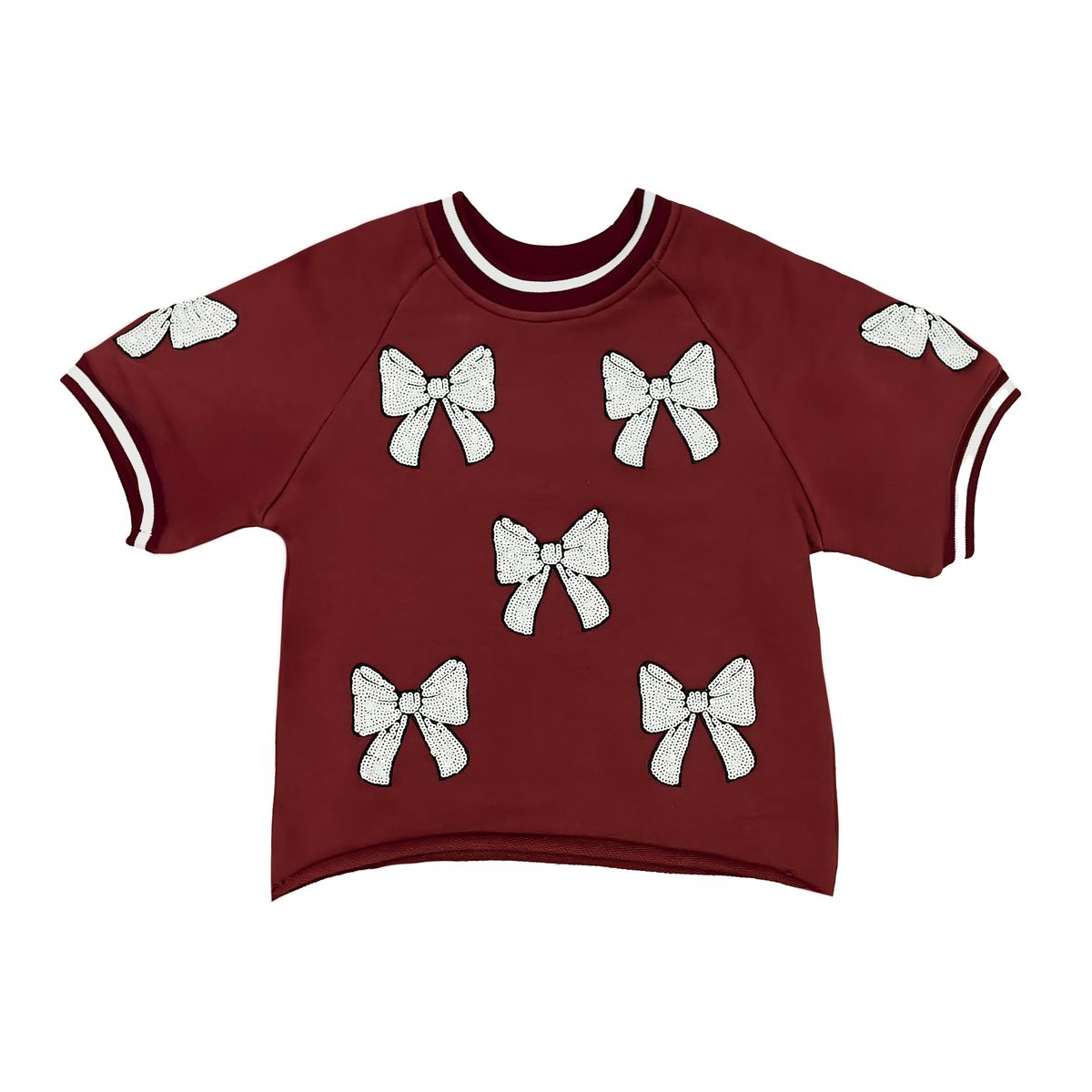 Belle Cher Crimson / Garnet and White Bowr Shirt - Persnickety Shop