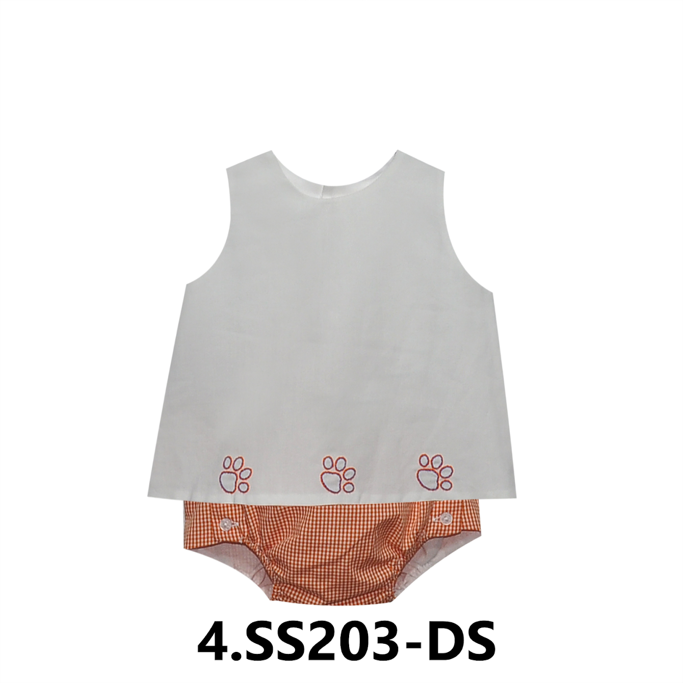 Clemson Diaper Set Orange/Purple