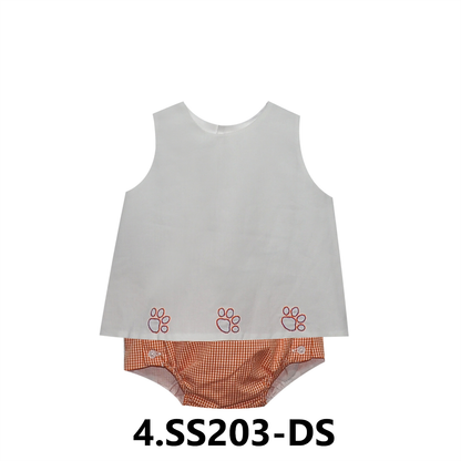 Clemson Diaper Set Orange/Purple