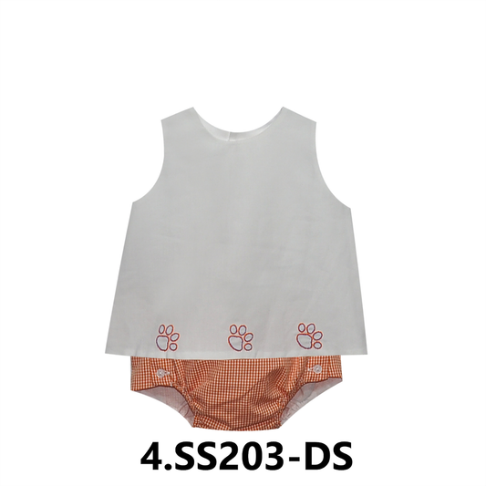 Clemson Diaper Set Orange/Purple