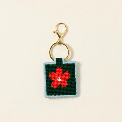 Lucky Feather Beginners Needlepoint Keychain Kit