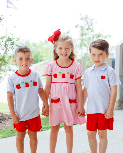 Apple A Day Short Set  by Jellybean Smock Candy - Persnickety Shop