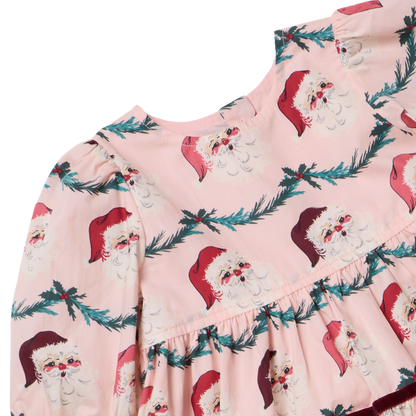 Baby Girls Maribelle Dress Set- Santa Garland - Persnickety Shop