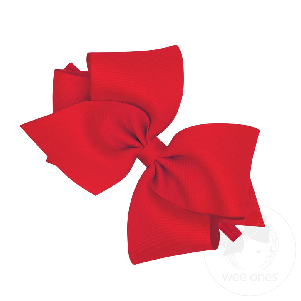Wee Ones Mini King Classic Grosgrain Girls Hair Bow on Baby Band