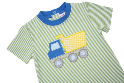 Jellybean Boy Dump Truck Romper - Persnickety Shop