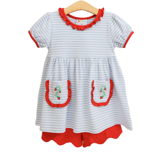 So Berry Sweet Scallop Short Sett  by Jellybean by Smock Candy - Persnickety Shop
