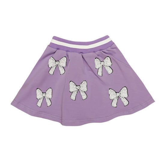 Belle Cher Lavender White Bow Skort PRE-ORDER - Persnickety Shop
