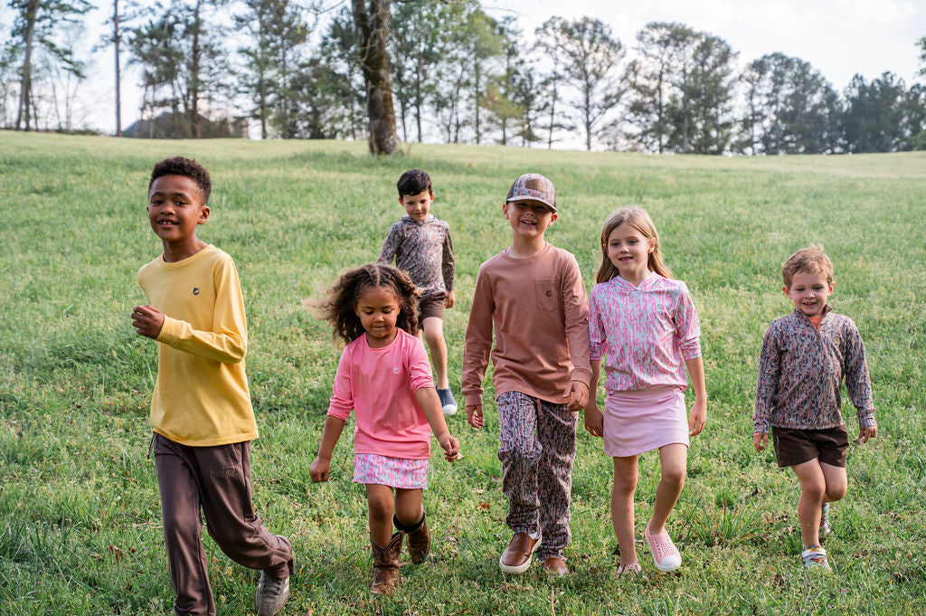 PRODOH Kid's Long Sleeve Cotton T-shirt in Ochre