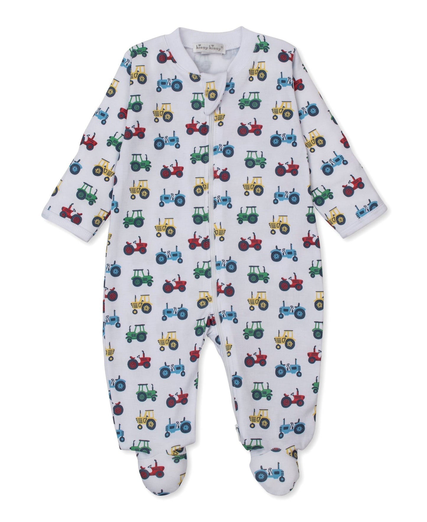 Kissy Kissy Trusty Tractors Zip Footie - Persnickety Shop
