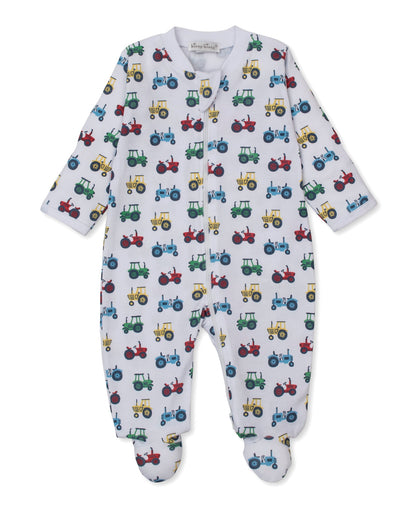 Kissy Kissy Trusty Tractors Zip Footie - Persnickety Shop