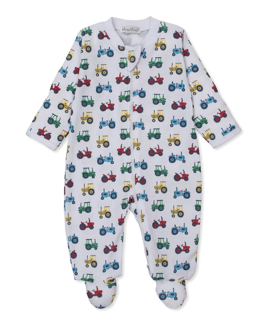 Kissy Kissy Trusty Tractors Zip Footie - Persnickety Shop