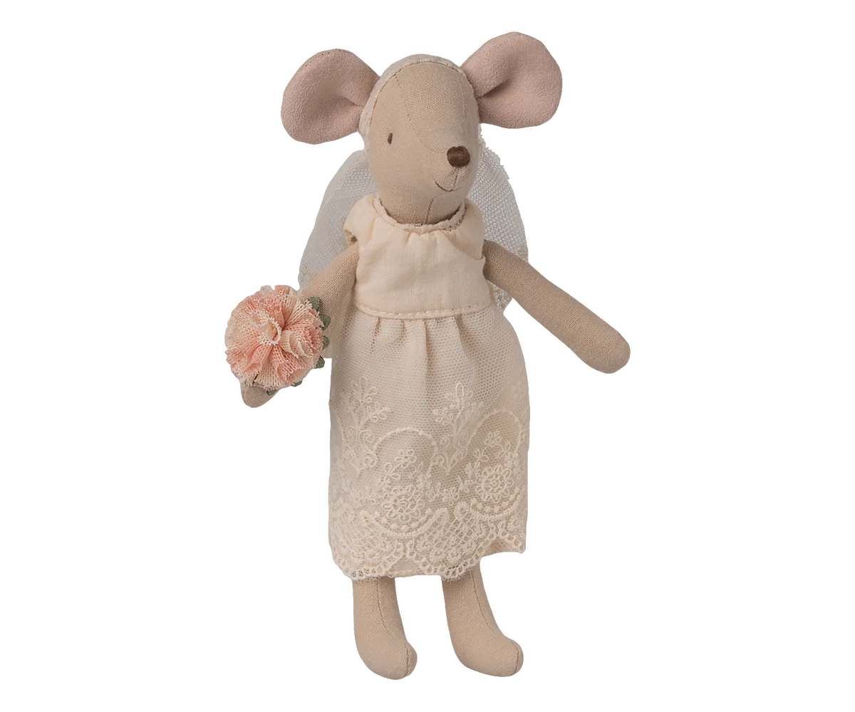 Maileg NEW Wedding dress, Mum mouse