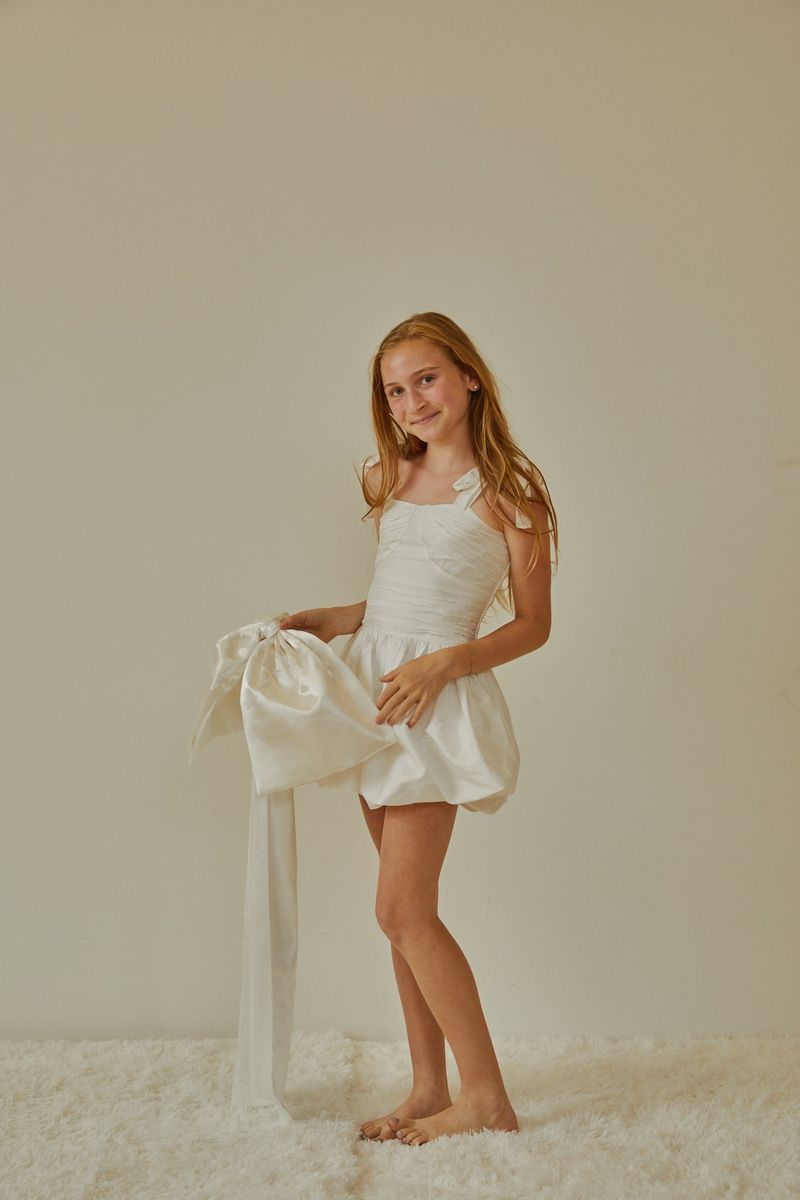 Carolina White Taffeta Dress - Persnickety Shop