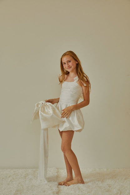 Carolina White Taffeta Dress - Persnickety Shop