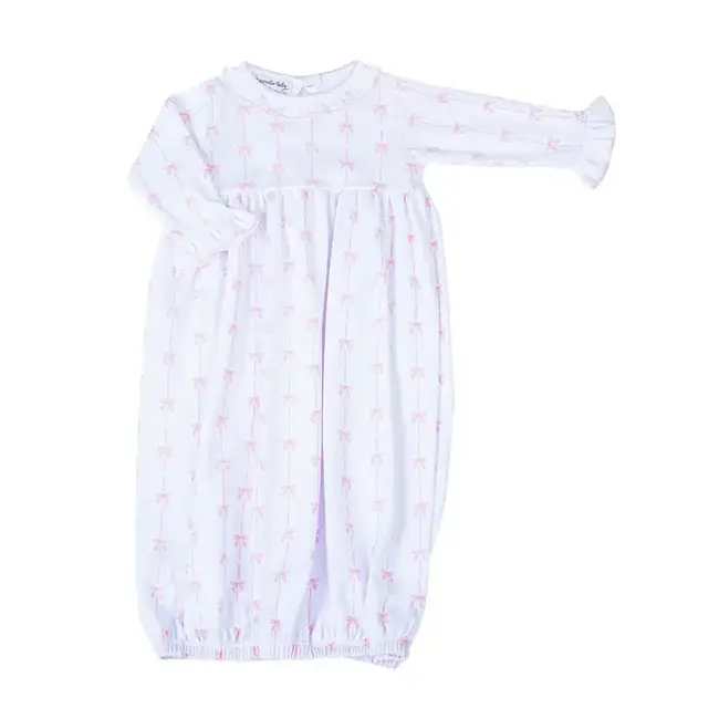 Magnolia Baby Amelia's Classics Pink Ruffle Gathered Gown - Persnickety Shop