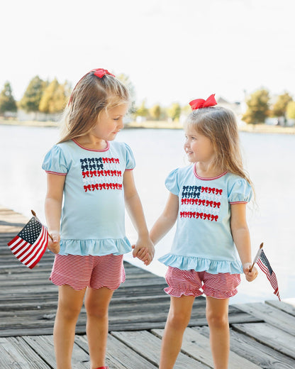 Jellybean Red, White, and Bows Bloomer Set