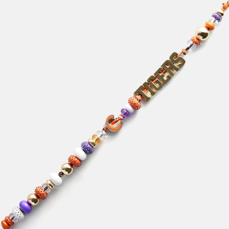 Clemson University Beaded Bandana Phone Charm