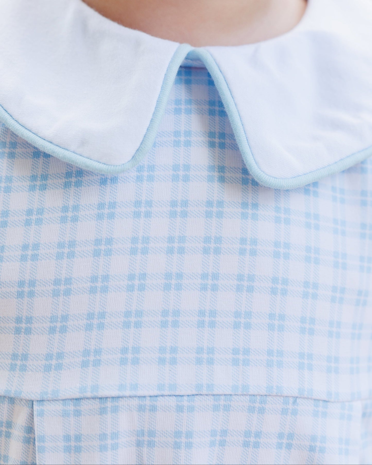Jellybean Boy Powder Blue Plaid Bubble - Persnickety Shop