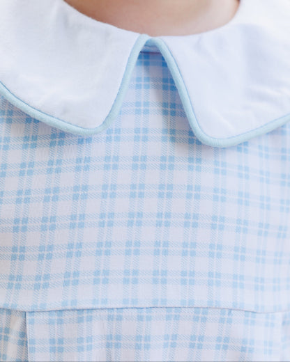 Jellybean Boy Powder Blue Plaid Bubble - Persnickety Shop