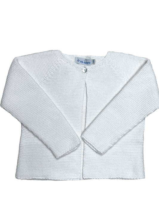 Mi Lucero White Single Button Cardigan - Persnickety Shop