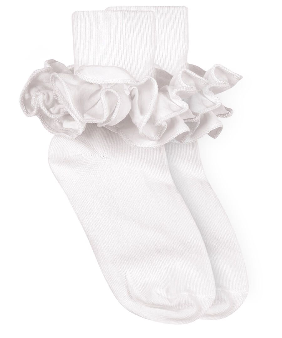 Jefferies Socks Misty Ruffle Lace Turn Cuff Socks 1 Pair - Persnickety Shop