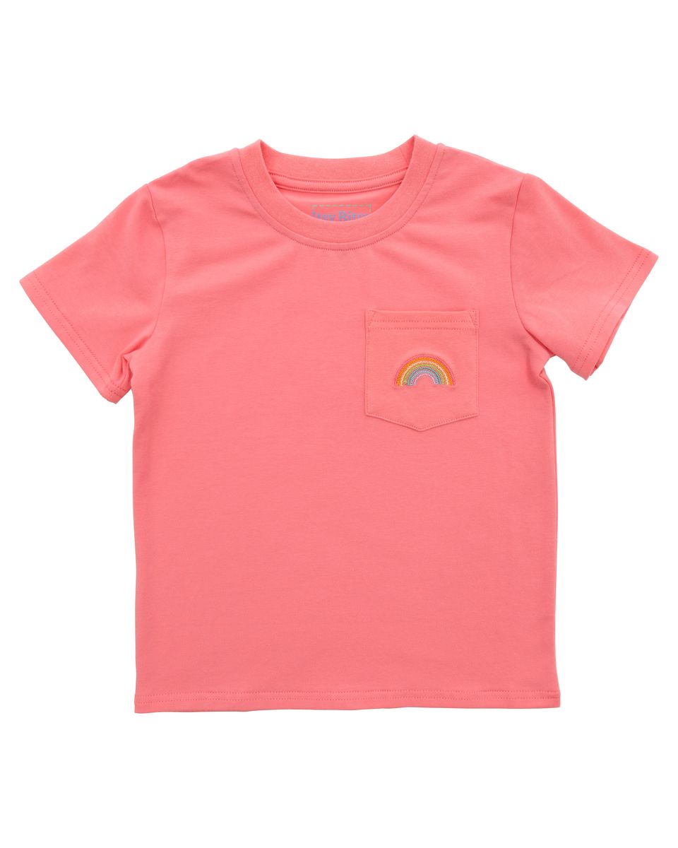 Girl Pocket Tee- Rainbow - Persnickety Shop