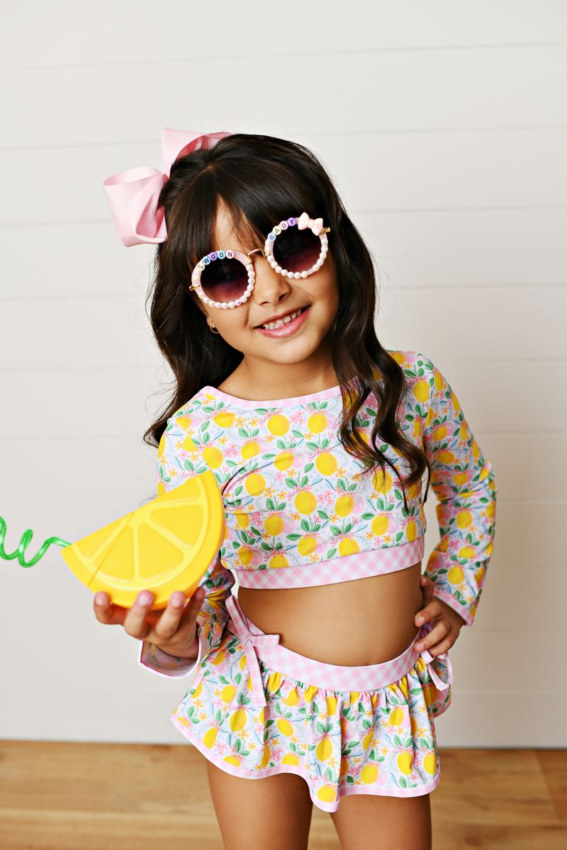 Swoon Pink Gingham and Lemon Bikini - Persnickety Shop