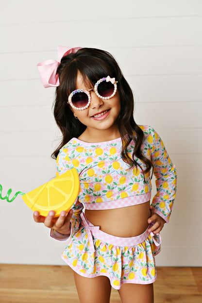 Swoon Pink Gingham and Lemon Bikini - Persnickety Shop