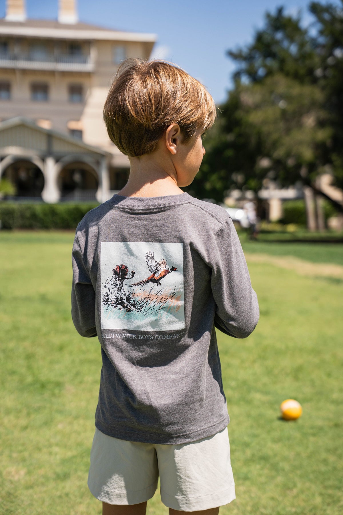 SALTWATER BOYS COMPANY GRAPHIC TEE-HUNT SCENE