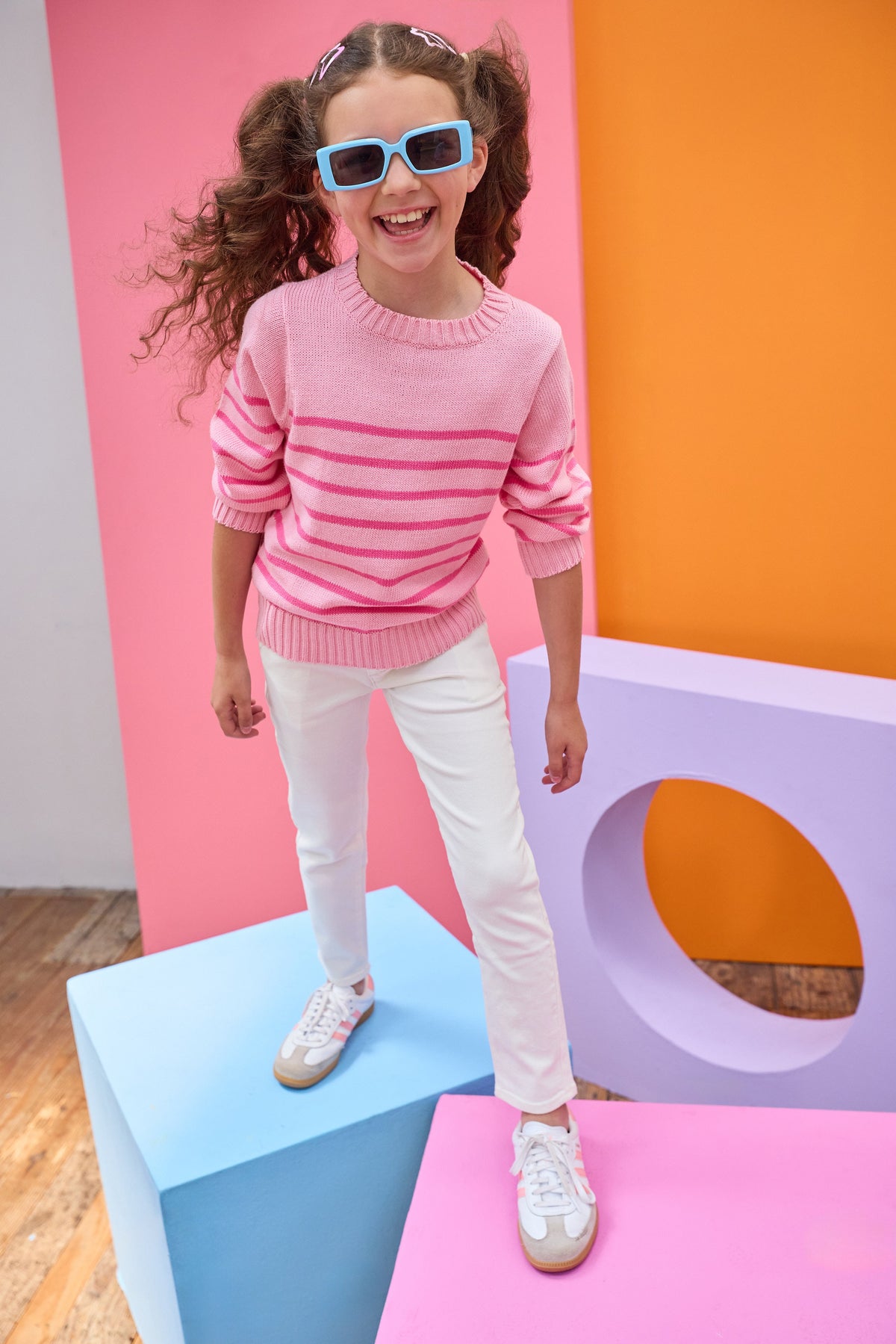 Bisby Striped Sweater - Pink