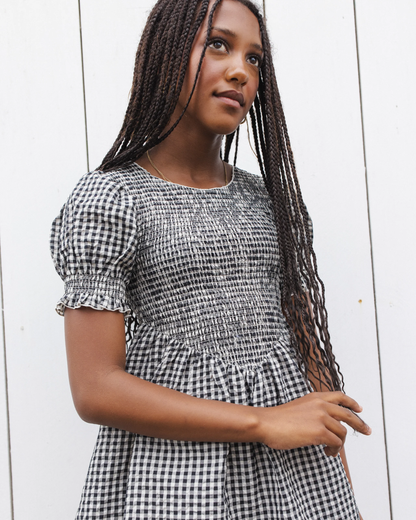RYLE + CRU TEEN LOUISE DRESS BLACK CHECK - Persnickety Shop