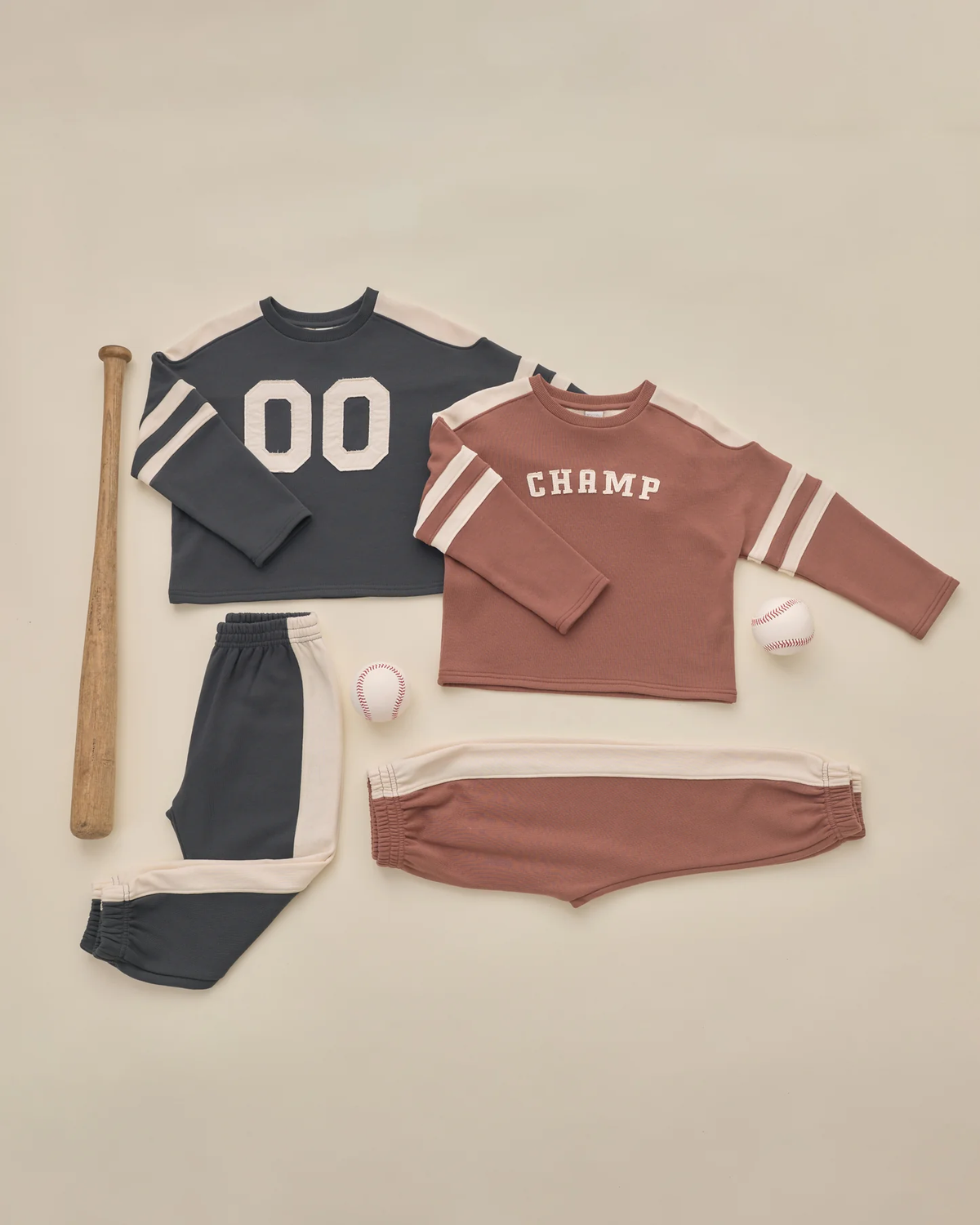 RYLEE + CRU PANELED SWEATPANT MULBERRY