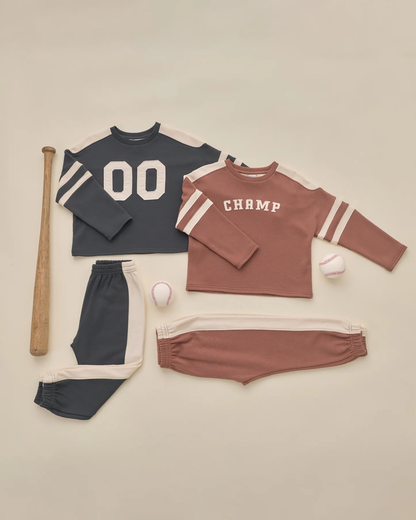 RYLEE + CRU PANELED SWEATPANT MULBERRY